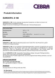 Produkt-Information EUROCRY LL S 100