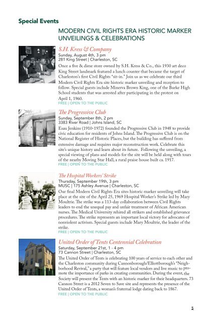 PRESERVATION PROGRAMS - Preservation Society of Charleston