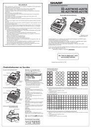 XE-A207W/B/A217W/B Operation-Manual Quick-Start-Guide ... - Sharp