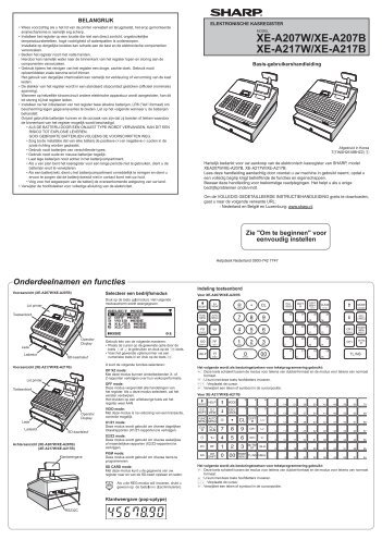 XE-A207W/B/A217W/B Operation-Manual Quick-Start-Guide ... - Sharp