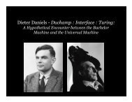 Dieter Daniels - Duchamp : Interface : Turing: - Daniel Sauter
