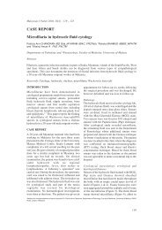 CASE REPORT Microfilaria in hydrocele fluid cytology - MJPath