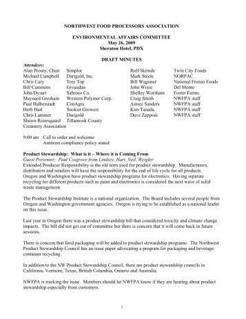 EAC minutes 5-26-09.pdf - Northwest Food Processors Association