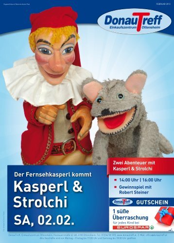 Kasperl & Strolchi Sa, 02.02. 14:00 uhr - DonauTreff