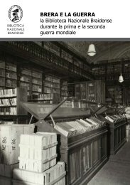 Scarica la brochure della mostra - Biblioteca Nazionale Braidense