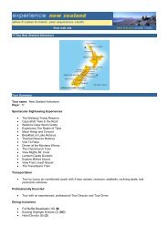 View web site 17 Day New Zealand Adventure Tour Summary Tour ...