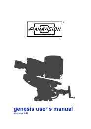 genesis user's manual - Panavision New Zealand
