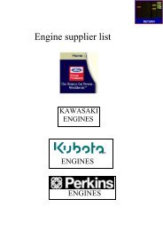 Engine supplier list