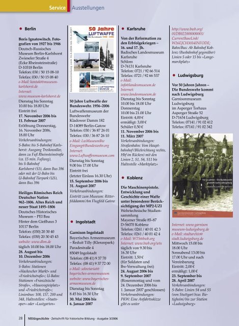 Zeitschrift MilitÃ¤rgeschichte [Heft 03/2006]