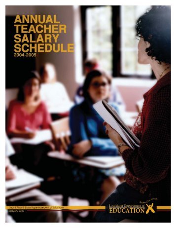 04-05 Salary Schedule Data - Louisiana Department of Education