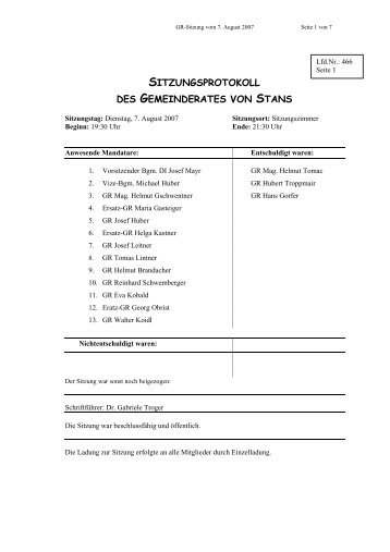 Gemeinderatssitzung am 07.08.2007 - .PDF - Stans