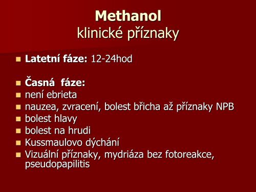 Otrava methanolem a etylenglykolem - AKUTNE.CZ