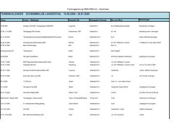 Trainingsplanung 2008-2009 LS + Anschluss - SKLA Schwimmklub ...