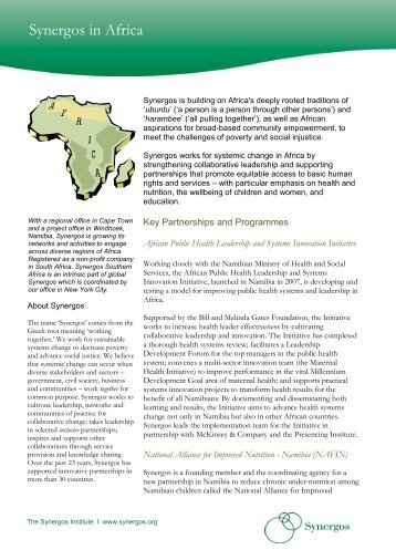 Synergos Southern Africa Program Overview (PDF)