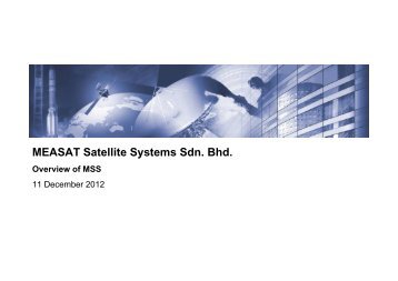 MEASAT Satellite System - APRSAF