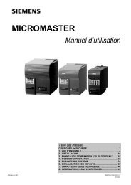 Variateurs Siemens MICROMASTER - Metris-automation.com