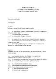 Iñesta Pastor, Emilia EL CÓDIGO PENAL ESPAÑOL DE 1848 ...