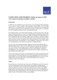 TAXES, FEES AND CHARGES: Follow up report to - Air Transport ...