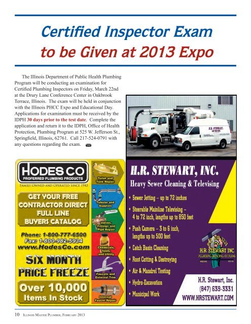 MArch 22, 2013 - Illinois Plumbing Heating Cooling Contractors