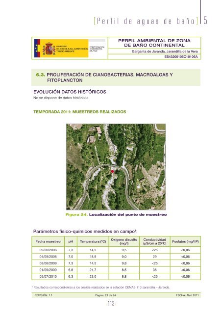 Control adicional de las zonas protegidas en aguas superficiales de ...