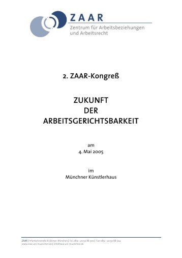 Handout - ZAAR - Zentrum fÃƒÂ¼r Arbeitsbeziehungen und Arbeitsrecht