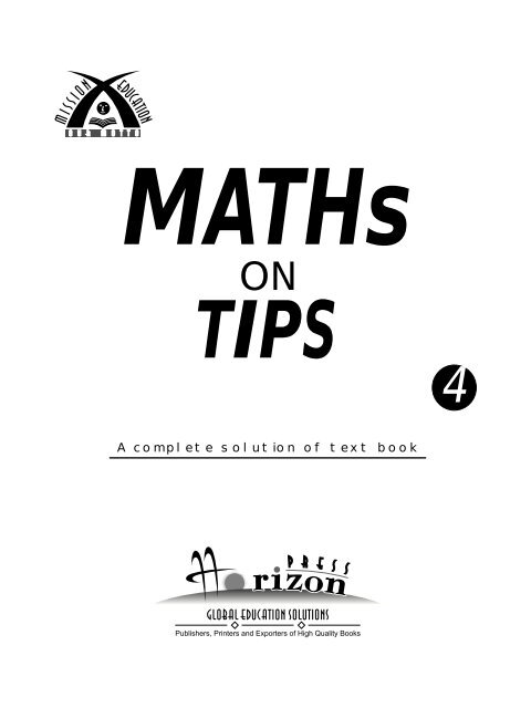 Maths On Tips Part 4 Pdf School Books Publishers India