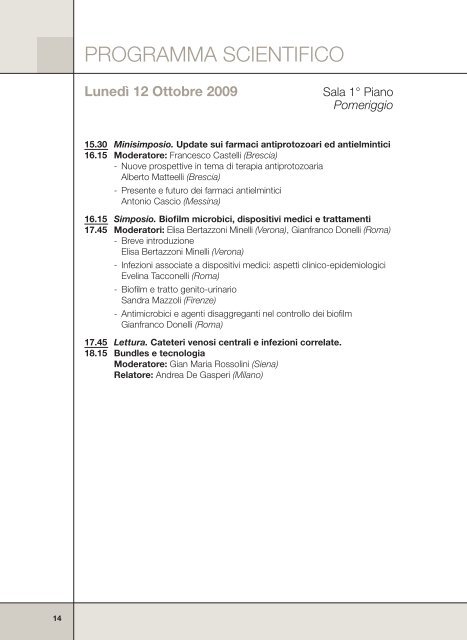 25Â°Congresso Nazionale della SocietÃ  Italiana di Chemioterapia - SIF