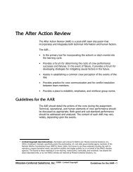 The After Action Review - Wildland Fire Leadership Development