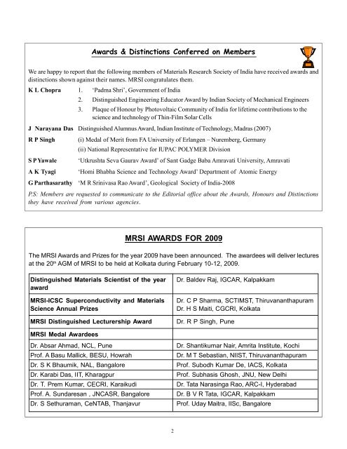 Number 3 & 4-July & October 2008 - Materials Research Society of ...