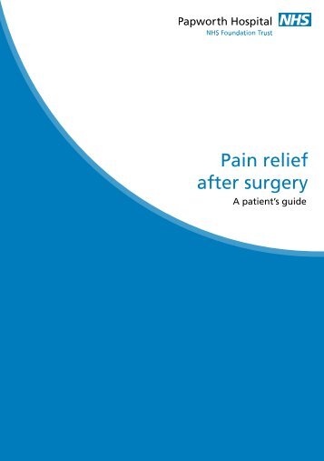 PI 50 Pain relief After Surgery - Papworth Hospital