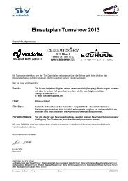 Definitiver Einsatzplan Turnshow 2013 - STV Ettiswil