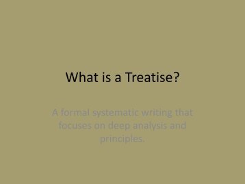 What is a Treatise PDF