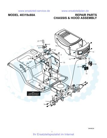 REPAIR PARTS MODEL 40319x88A