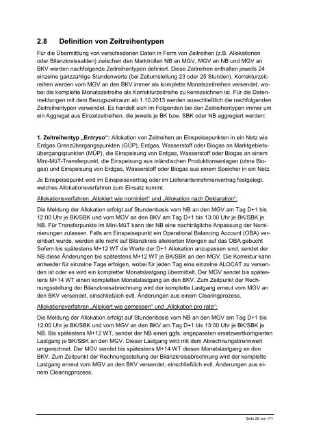 Leitfaden GeschÃ¤ftsprozesse Bilanzkreismanagement Gas - BDEW