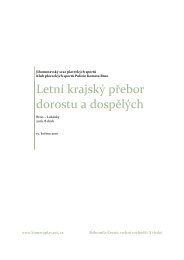 Krajský přebor dorostu a dospělých - Český svaz plaveckých sportů