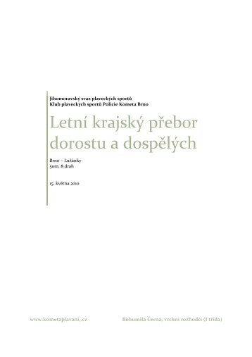 Krajský přebor dorostu a dospělých - Český svaz plaveckých sportů