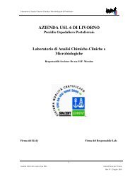 Guida Pratica per l'Utente - USL 6 - Livorno