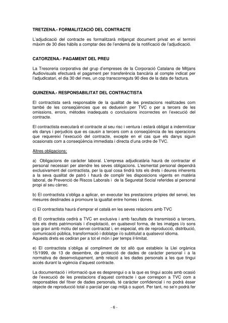 plec de clÃ usules administratives particulars per a la contractaciÃ³ ...