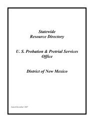 Statewide Resource Directory - United States Courts - District of ...