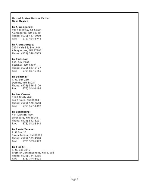 Statewide Resource Directory - United States Courts - District of ...