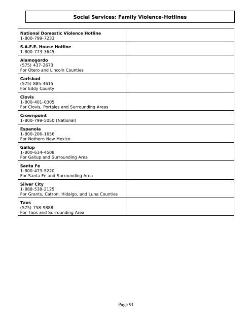 Statewide Resource Directory - United States Courts - District of ...