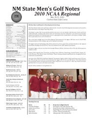 NM State Men's Golf Notes 2010 NCAA Regional - New Mexico ...