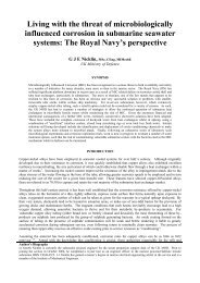 Living with the threat of microbiologically influenced corrosion in ...