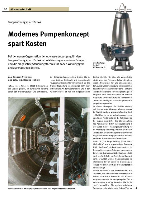 Modernes Pumpenkonzept spart Kosten - Nodig-Bau.de