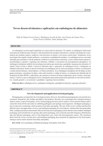 Novos desenvolvimentos e aplicações em embalagens de alimentos