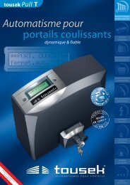 Automatisme pour portails coulissants - tousek GmbH