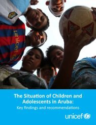 The Situation of Children and Adolescents in Aruba: - Pers - Unicef
