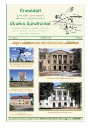 Amtsblatt Oberes Sprottental vom Oktober 2011 - in Nöbdenitz!