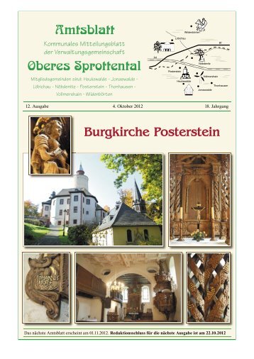 Amtsblatt Oberes Sprottental vom Oktober 2012 - in Nöbdenitz!