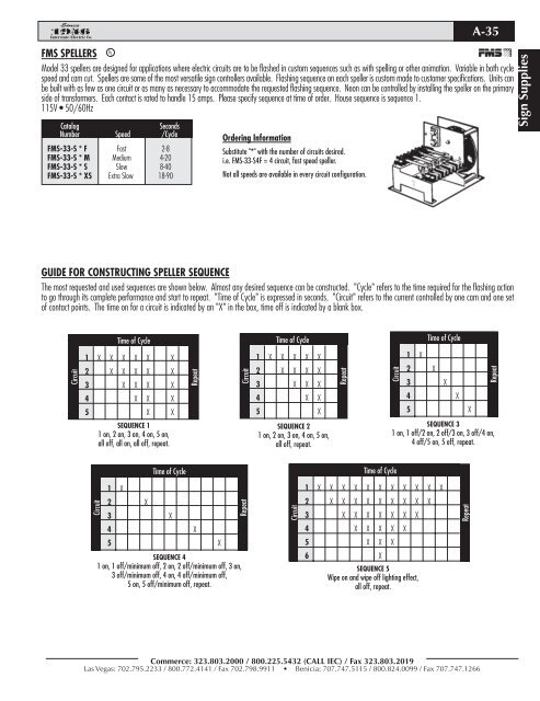 Section A - Sign Supplies - Home | Interstate Electric Corporation